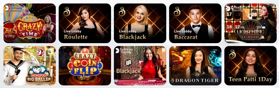 Jeux de casino en direct CASINOSTARS