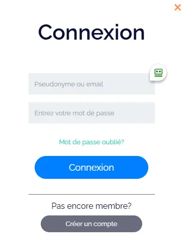 Connexion des membres du Casinostars