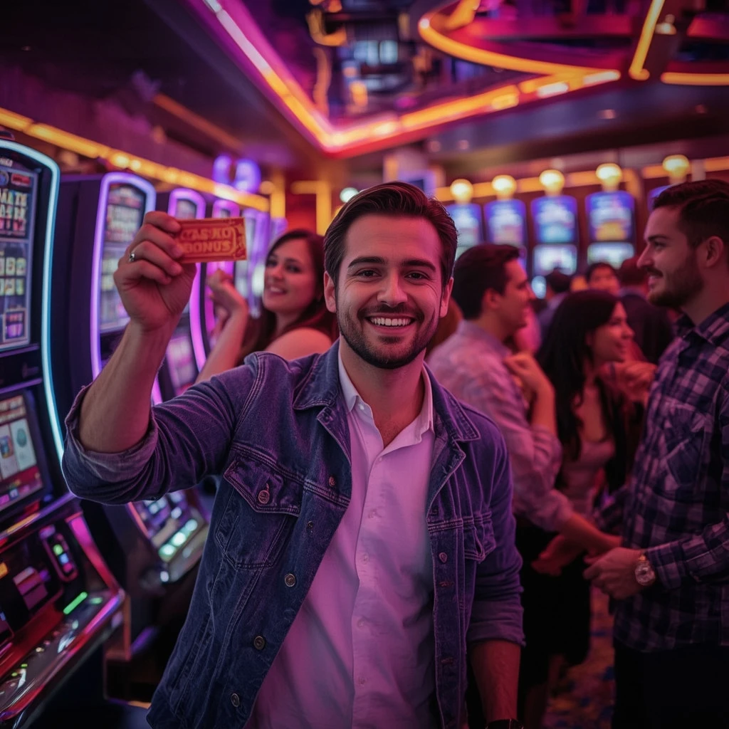 personne tenant un bonus CASINOSTARS CASINO