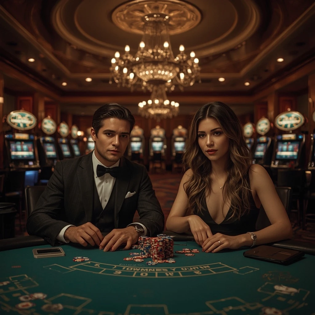 Deux joueurs de poker dans un CASINOSTARS CASINO